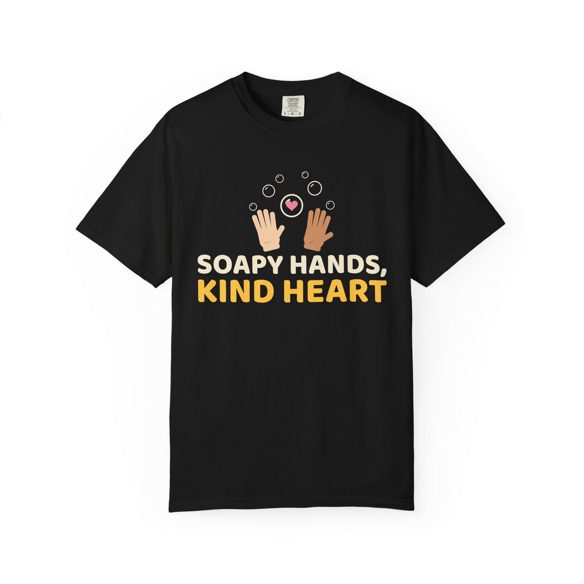 Soapy Hands Kind Heart Heavyweight T-Shirt in Black – AdabStars