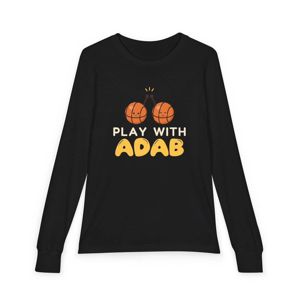 Play With Adab Muslim Kids Long Sleeve Shirt | Muslim Kids Basketball Play With Adab Good Manners Team | AdabStars Islamic Kids Apparel