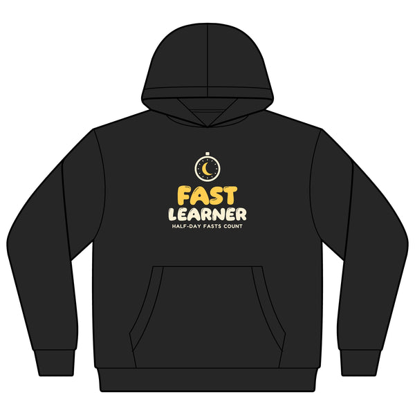 Fast Learner Ramadan Kids Hoodie | Ramadan Kids First Fasting Pun Stopwatch | AdabStars Islamic Kids Apparel