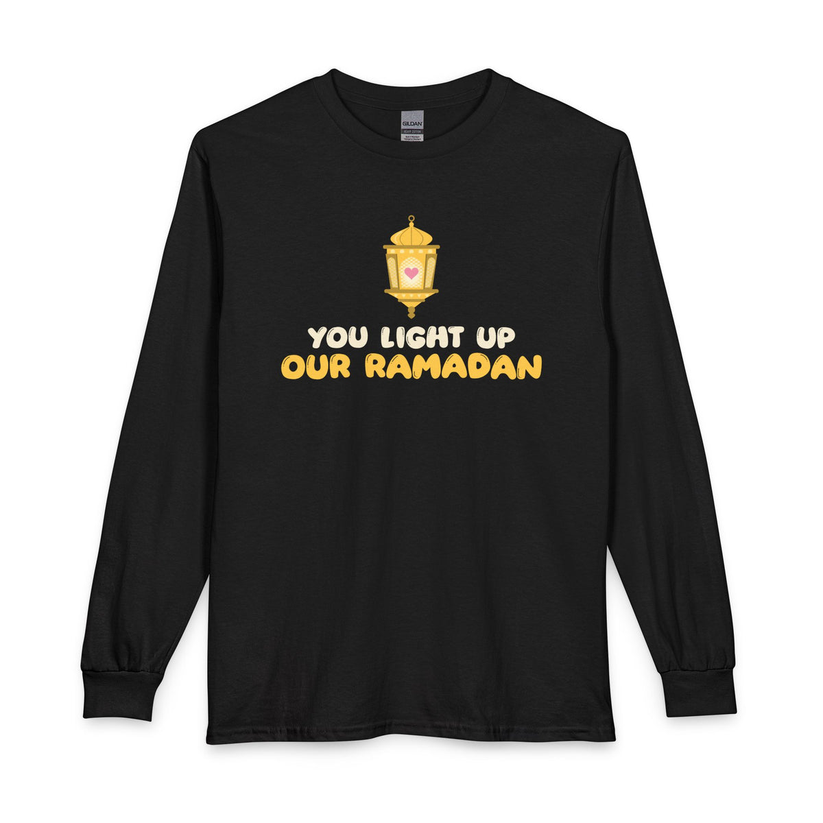 You Light Up Our Ramadan Long Sleeve Shirt in Black – AdabStars