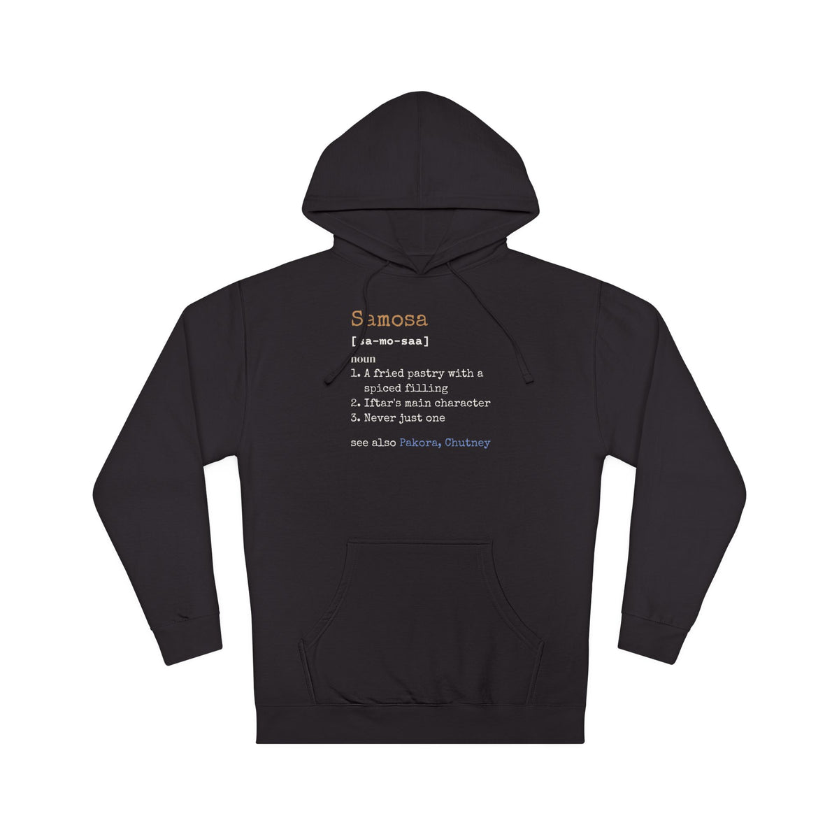 Samosa Definition Islamic Hoodie | Desi Food Lover Funny Ramadan Pastry Word | AdabStars Islamic Apparel