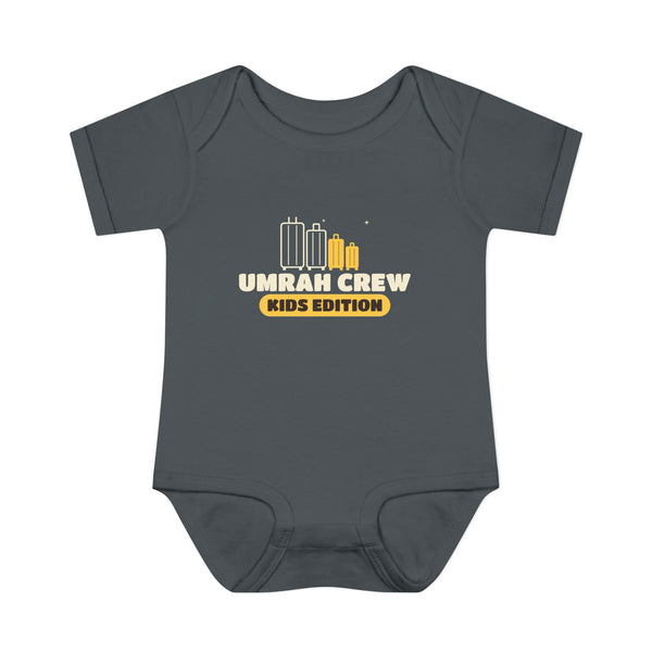Umrah Crew Kids Edition Baby Bodysuit in Charcoal – AdabStars