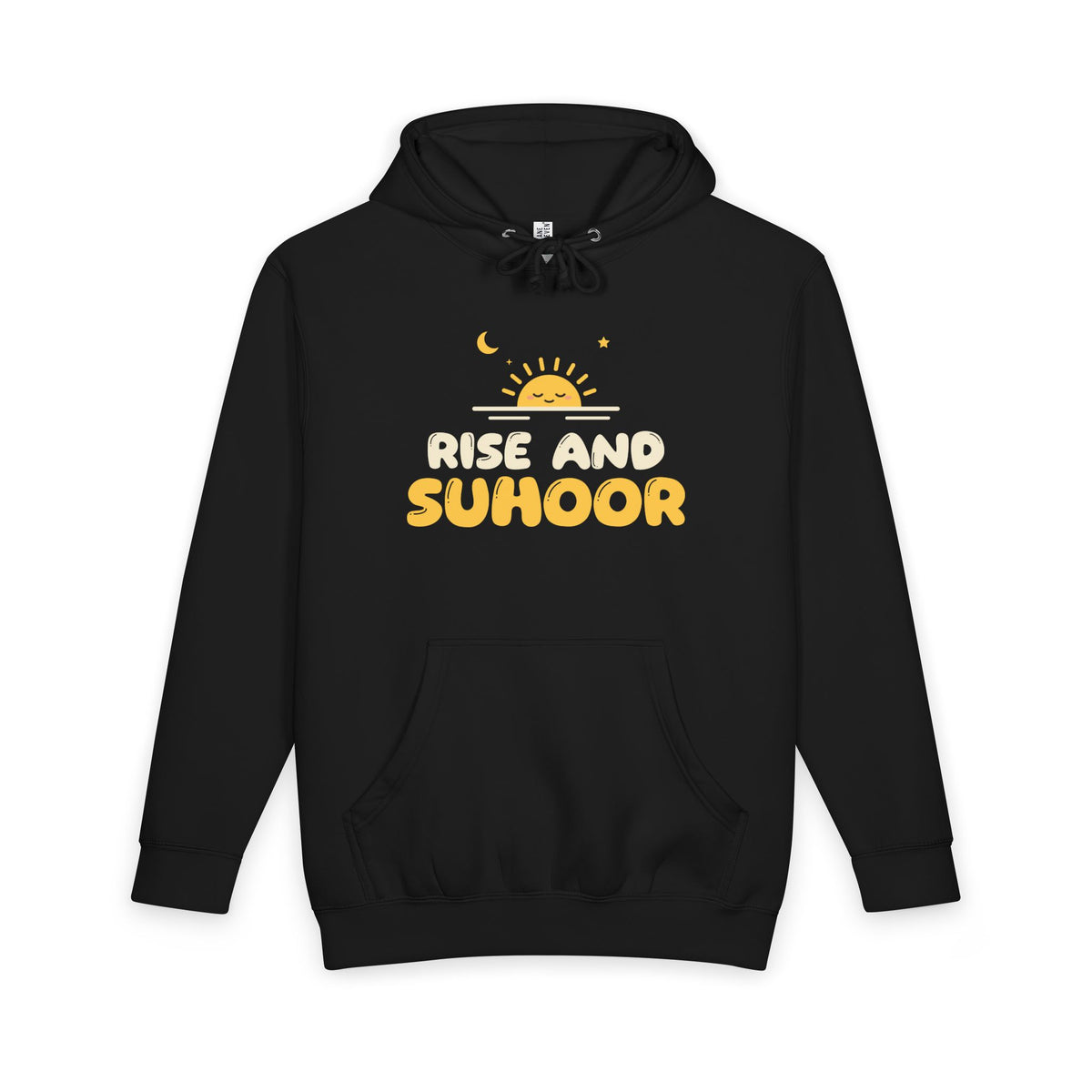 Rise And Suhoor Heavyweight Premium Heavyweight Hoodie in Black – AdabStars