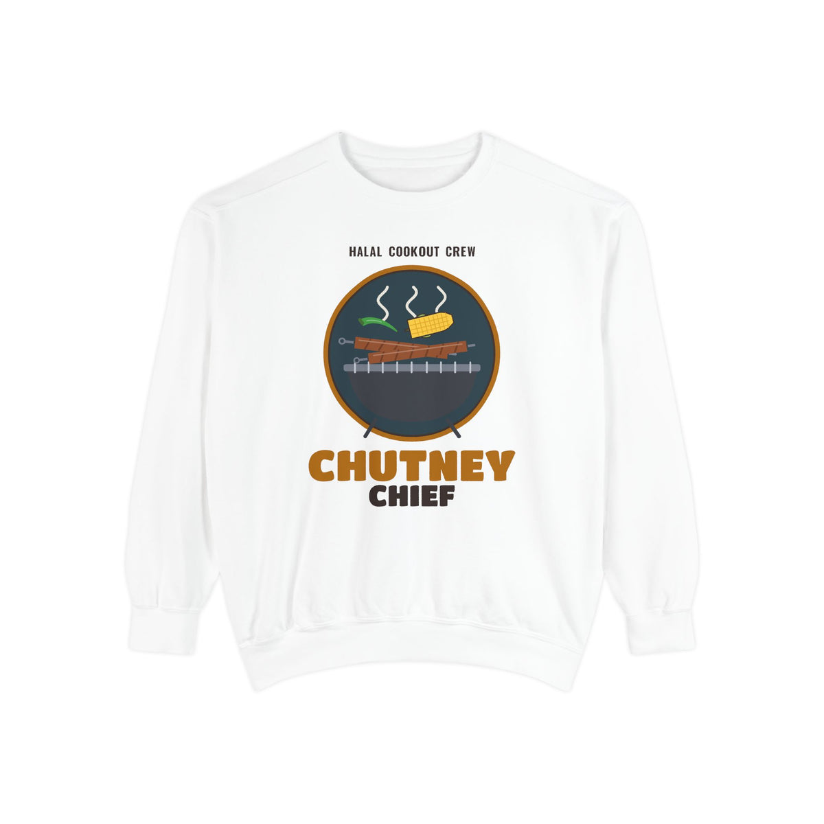 Chutney Chief Halal Cookout Premium Sweatshirt in White – AdabStars