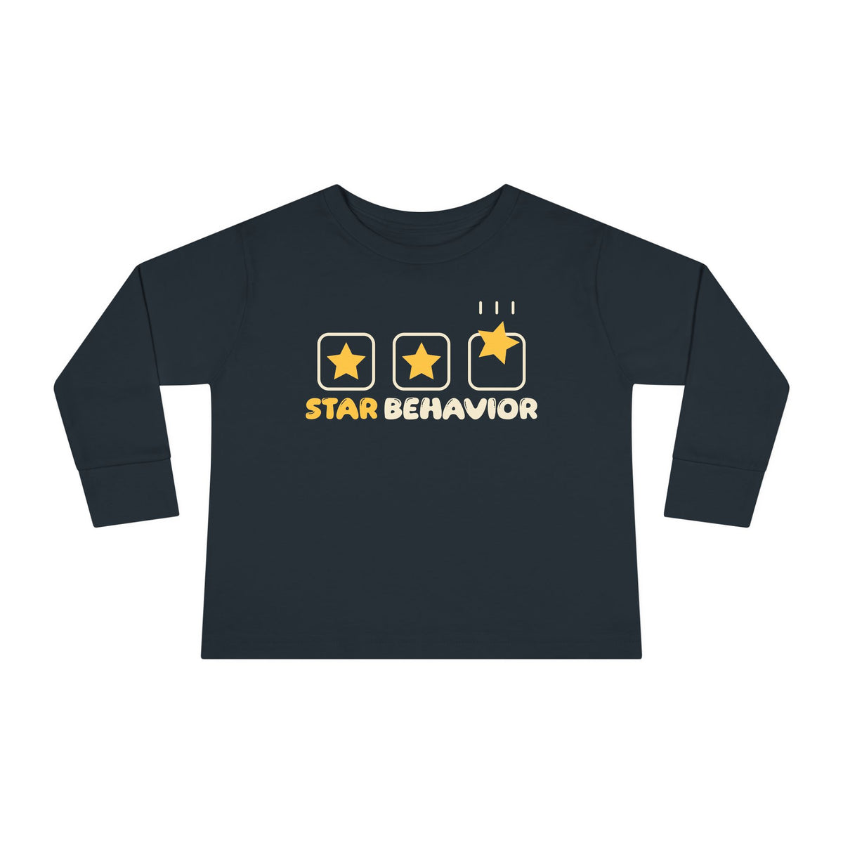Star Behavior Islamic Toddler Toddler Long Sleeve Shirt in Black – AdabStars