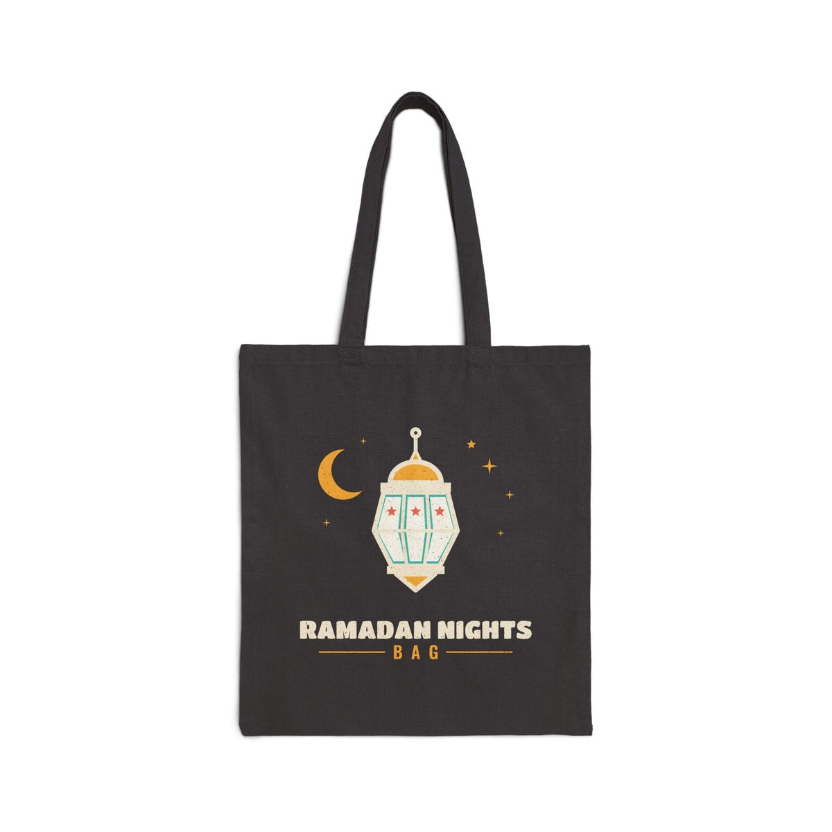 Ramadan Nights Bag Canvas Tote Bag in Black, double-sided print – AdabStars