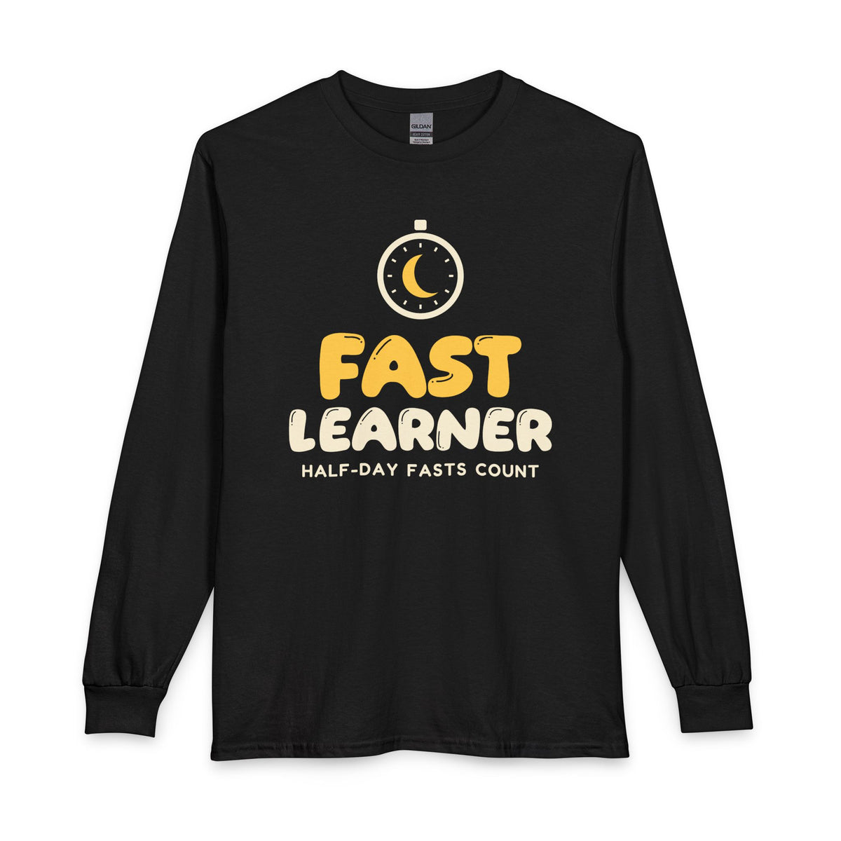 Fast Learner Ramadan Long Sleeve Shirt in Black – AdabStars