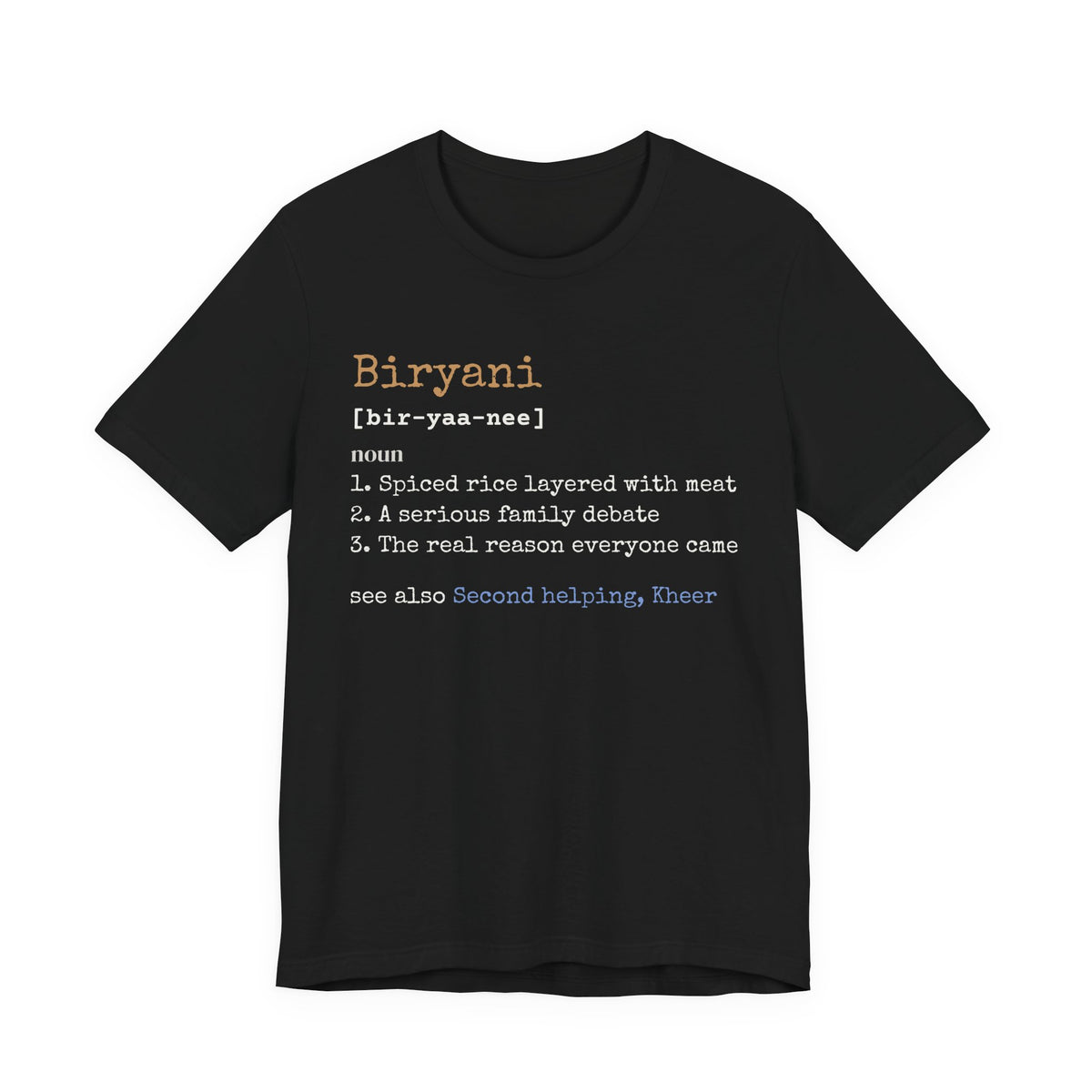 Biryani Definition Islamic Shirt | Desi Food Funny Pakistani Indian Rice | AdabStars Islamic Apparel