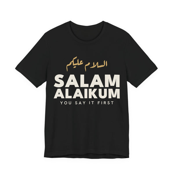 Salam Alaikum Islamic Unisex T-Shirt in Black – AdabStars