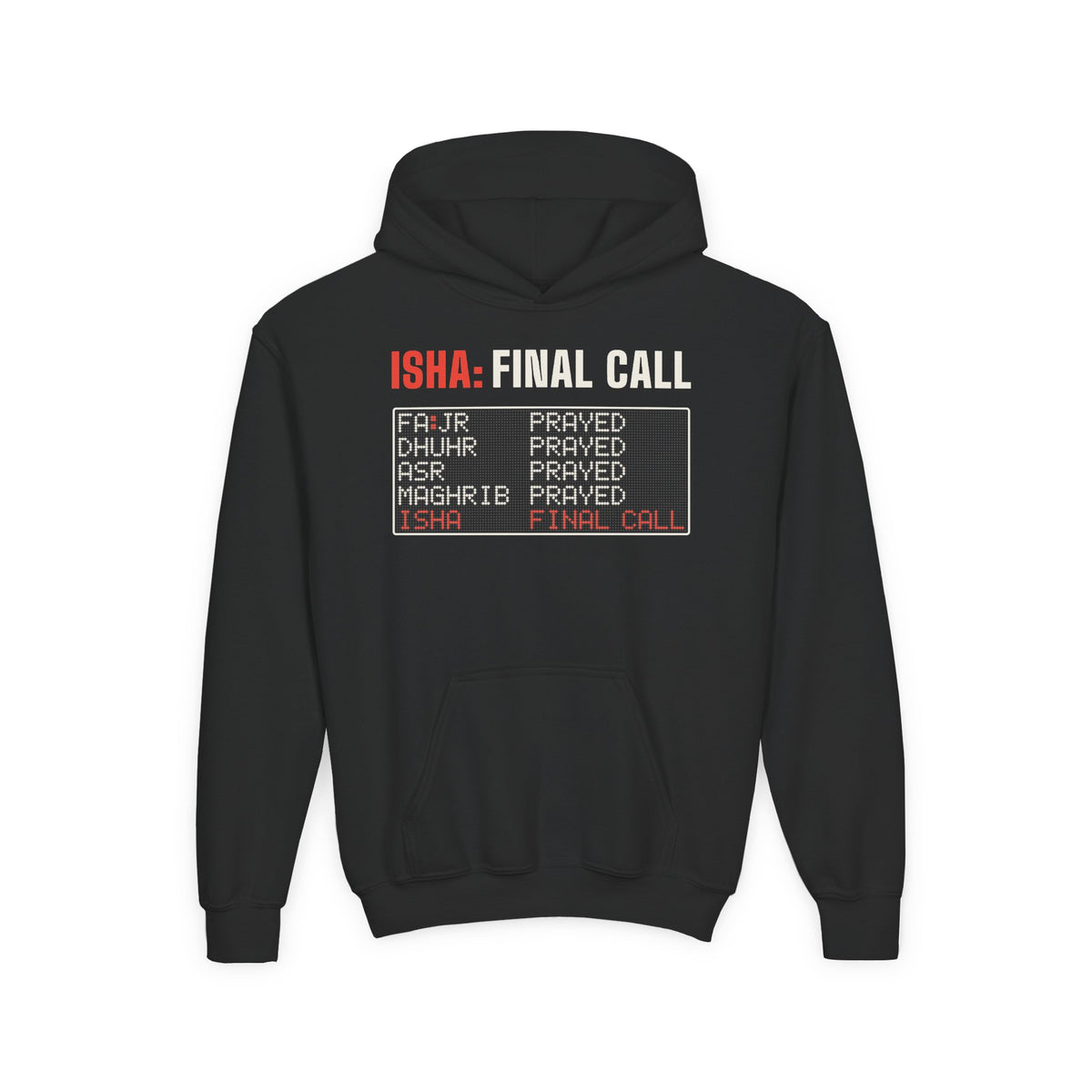 Isha: Final Call Islamic Kids Hoodie in Black – AdabStars