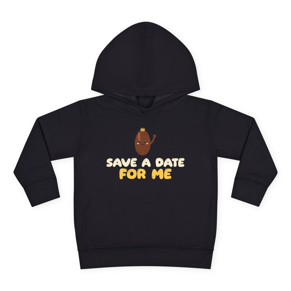 Save A Date For Me Ramadan Toddler Hoodie in Black – AdabStars