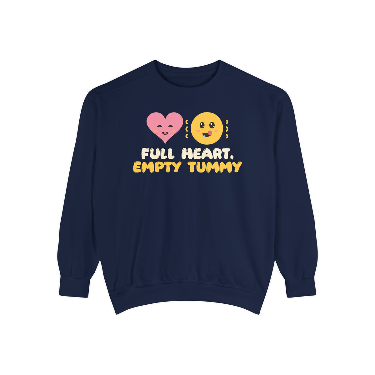 Full Heart, Empty Tummy Ramadan Sweatshirt | Heart Empty Tummy Ramadan Kids Iftar Hungry Humor | AdabStars Islamic Kids Apparel