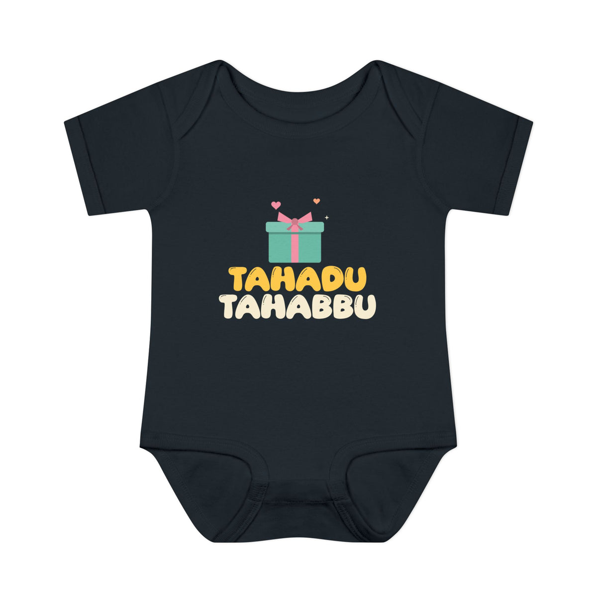 Tahadu Tahabbu Islamic Baby Bodysuit in Black – AdabStars