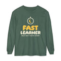 Fast Learner Ramadan Long Sleeve Shirt | Ramadan Kids First Fasting Pun Stopwatch | AdabStars Islamic Kids Apparel