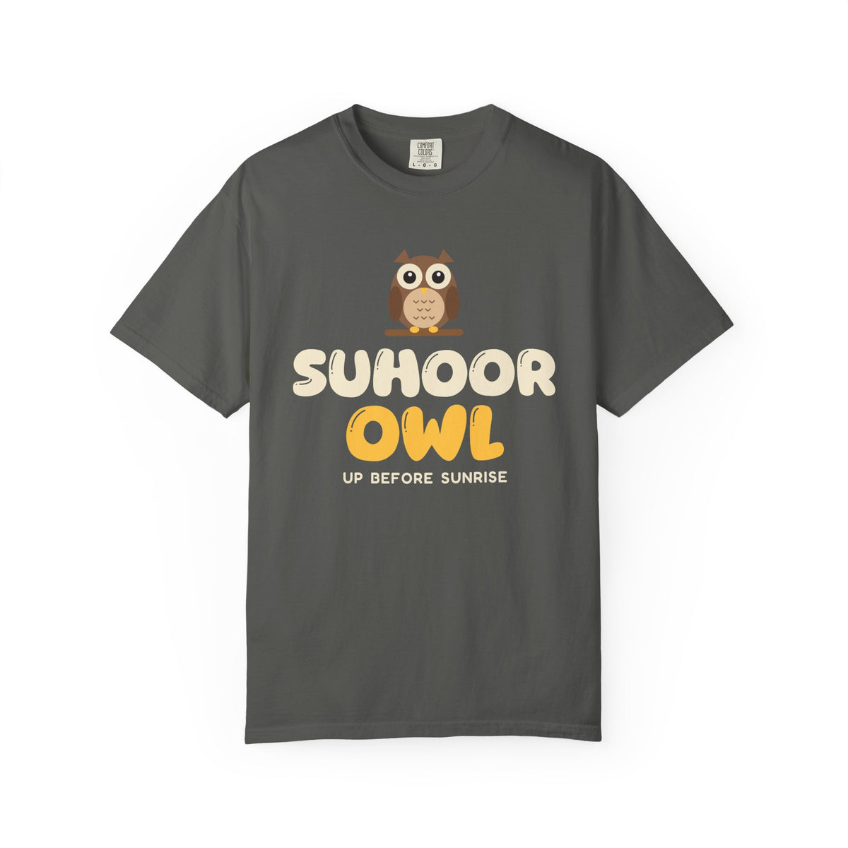 Suhoor Owl Ramadan Heavyweight Tee | Ramadan Kids Night Bird Early Riser Pre Dawn | AdabStars Islamic Kids Apparel