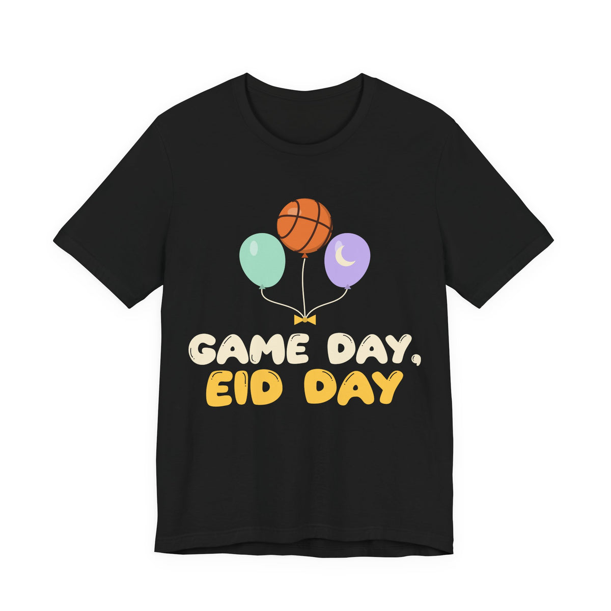 Game Day, Eid Day Shirt | Basketball Game Day Kids Balloons Celebration Muslim | AdabStars Islamic Kids Apparel