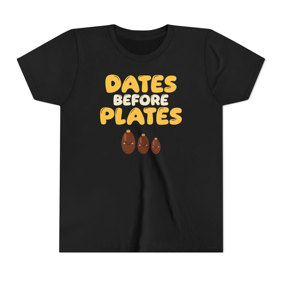 Dates Before Plates Ramadan Kids Tee | Ramadan Iftar Kids Family Food Pun | AdabStars Islamic Apparel