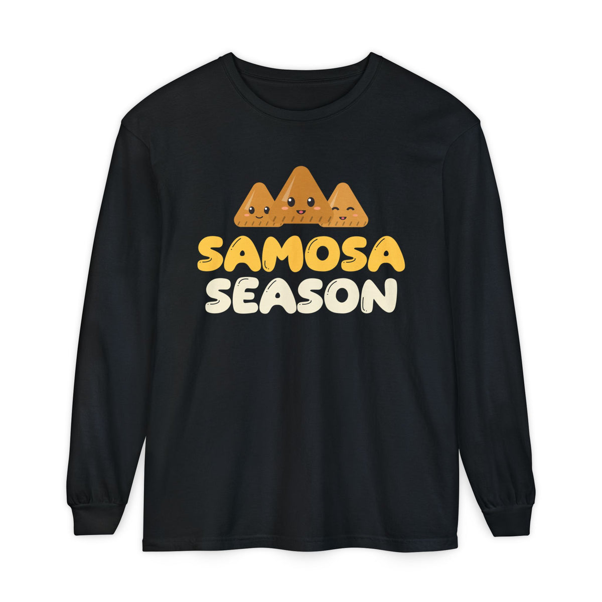 Samosa Season Ramadan Long Sleeve Shirt | Ramadan Iftar Kids Desi Food Cute Samosas | AdabStars Islamic Kids Apparel