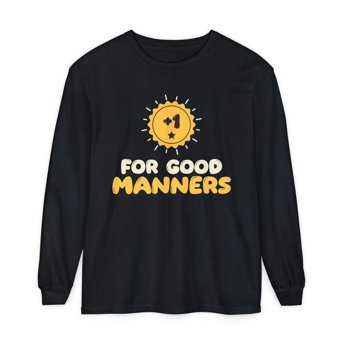 Plus One Star Ramadan Long Sleeve Shirt | Good Manners Kids Plus One Star Reward Badge Adab Muslim | AdabStars Islamic Kids Apparel
