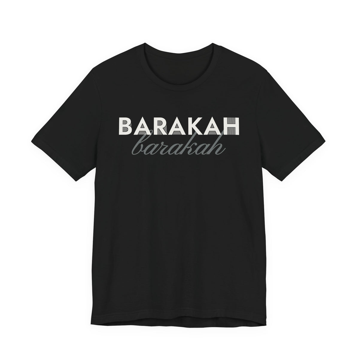 Barakah Islamic Shirt | Muslim Blessing Script Lettering Geometric Letters | AdabStars Islamic Apparel