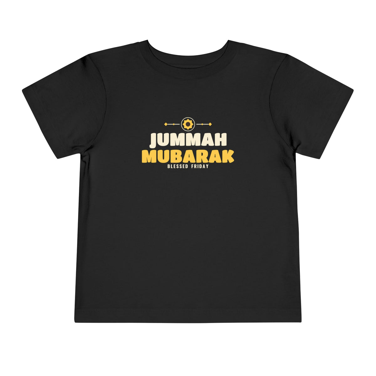Jummah Mubarak Blessed Friday Islamic Toddler T-Shirt in Black – AdabStars