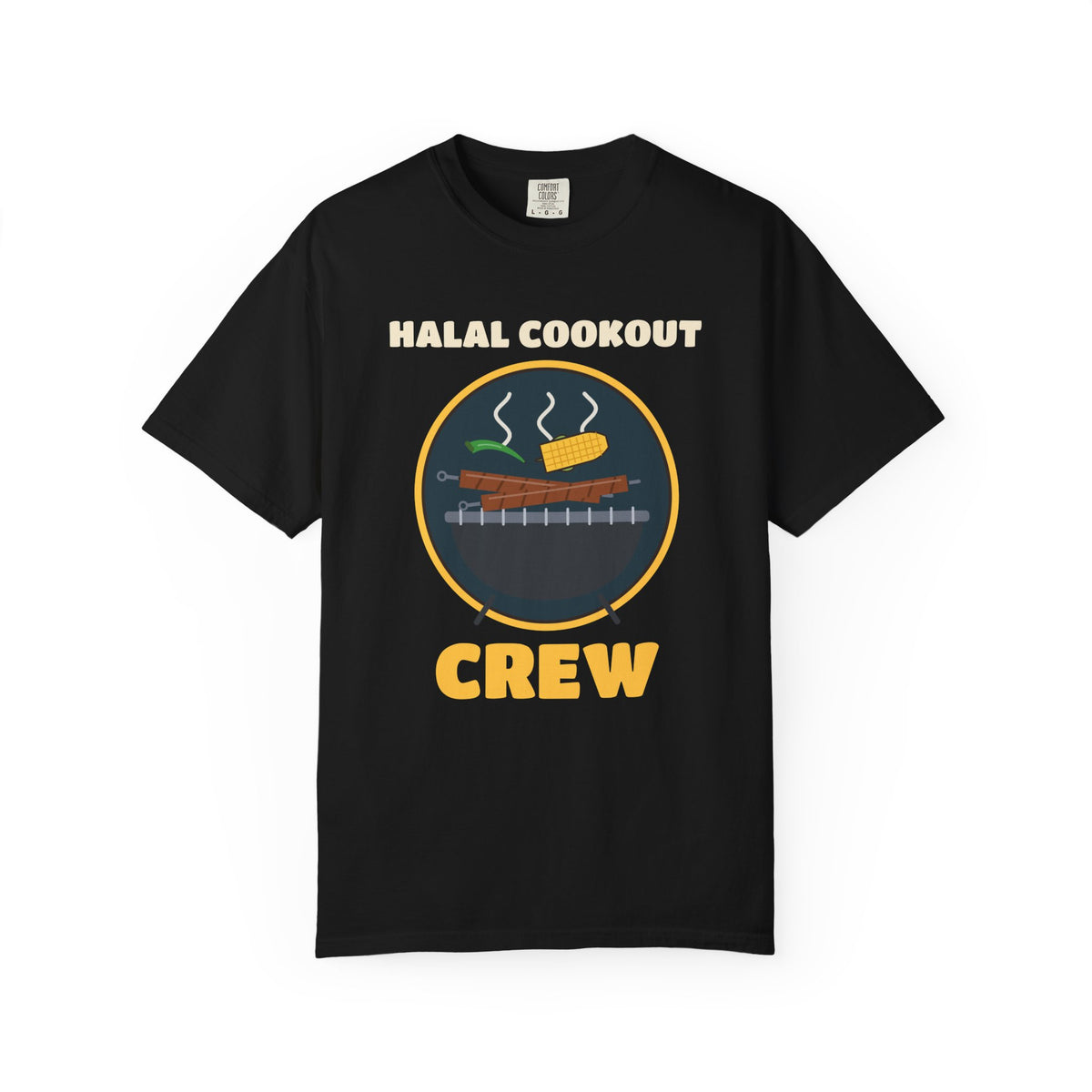 Halal Cookout Crew Heavyweight T-Shirt in Black – AdabStars