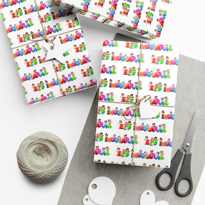 Wrapping Paper - Eid Mubarak Kids Design Gift Wrap Papers