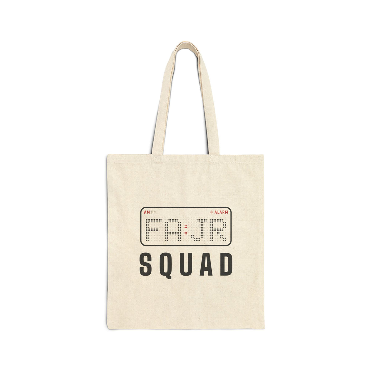 Fajr Squad Islamic Canvas Tote Bag in Natural, one-sided print – AdabStars