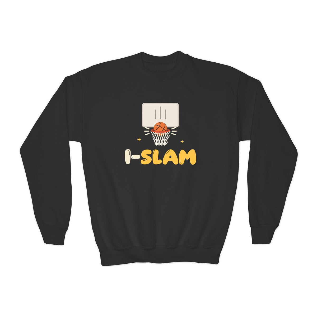 I-Slam Muslim Kids Sweatshirt | Muslim Basketball Kids I-Slam Pun Proud Islam Hoop Dunk | AdabStars Islamic Kids Apparel
