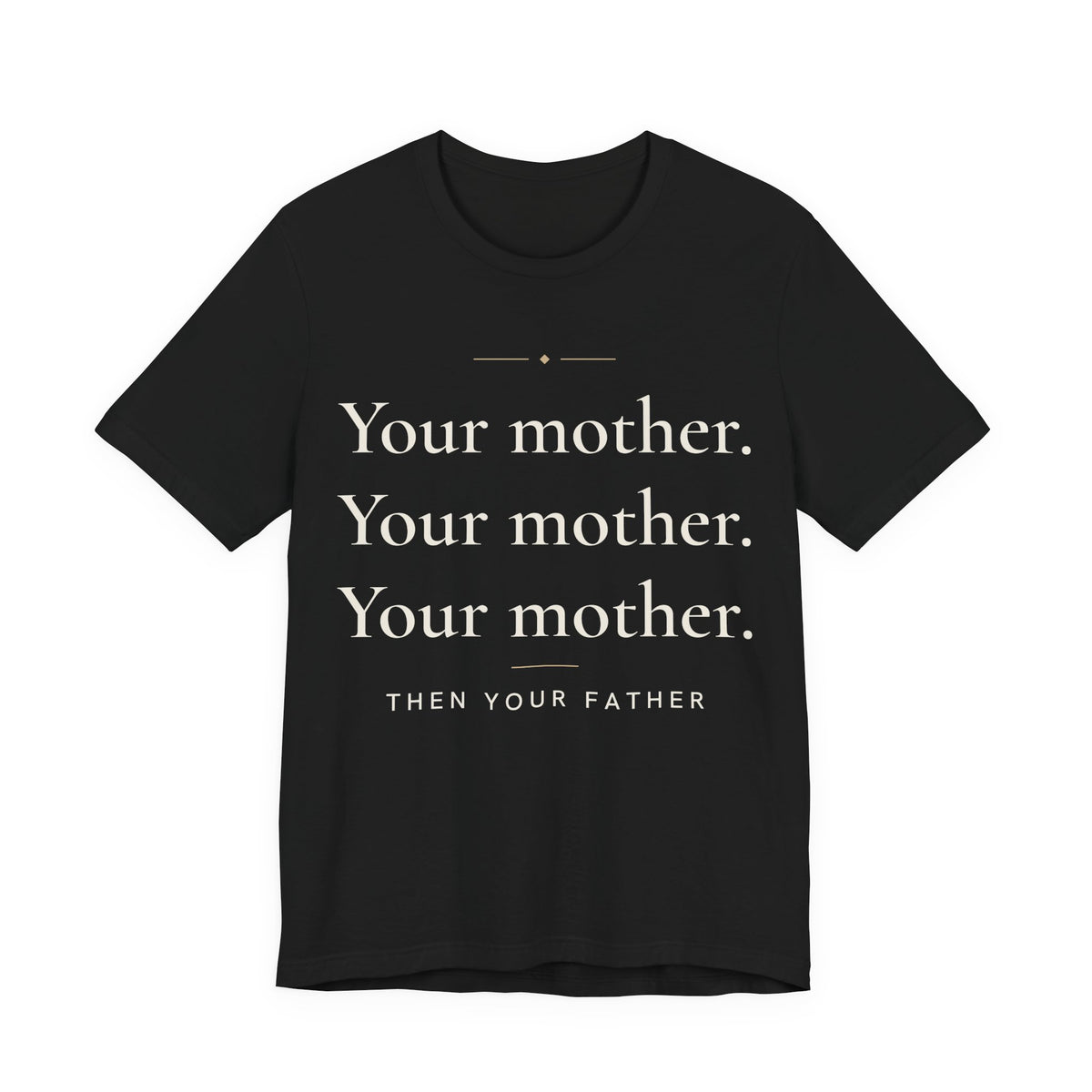 Your mother. Your mother. Your mother Islamic Unisex T-Shirt in Black – AdabStars