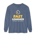 Fast Learner Ramadan Long Sleeve Shirt | Ramadan Kids First Fasting Pun Stopwatch | AdabStars Islamic Kids Apparel