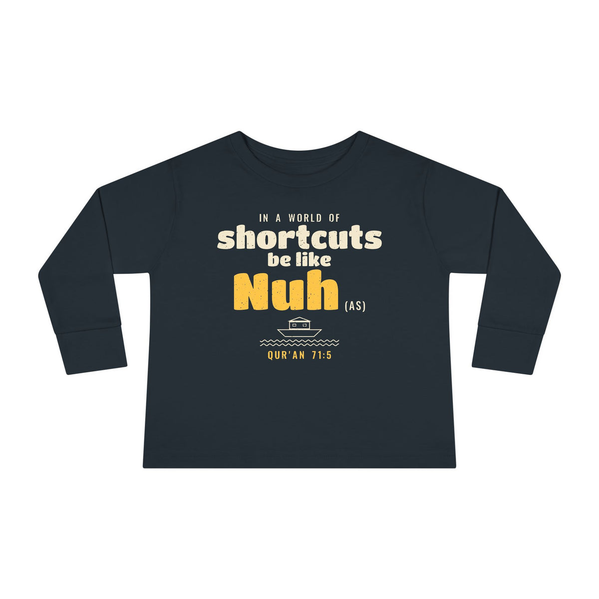 Be Like Nuh (AS) Toddler Toddler Long Sleeve Shirt in Black – AdabStars