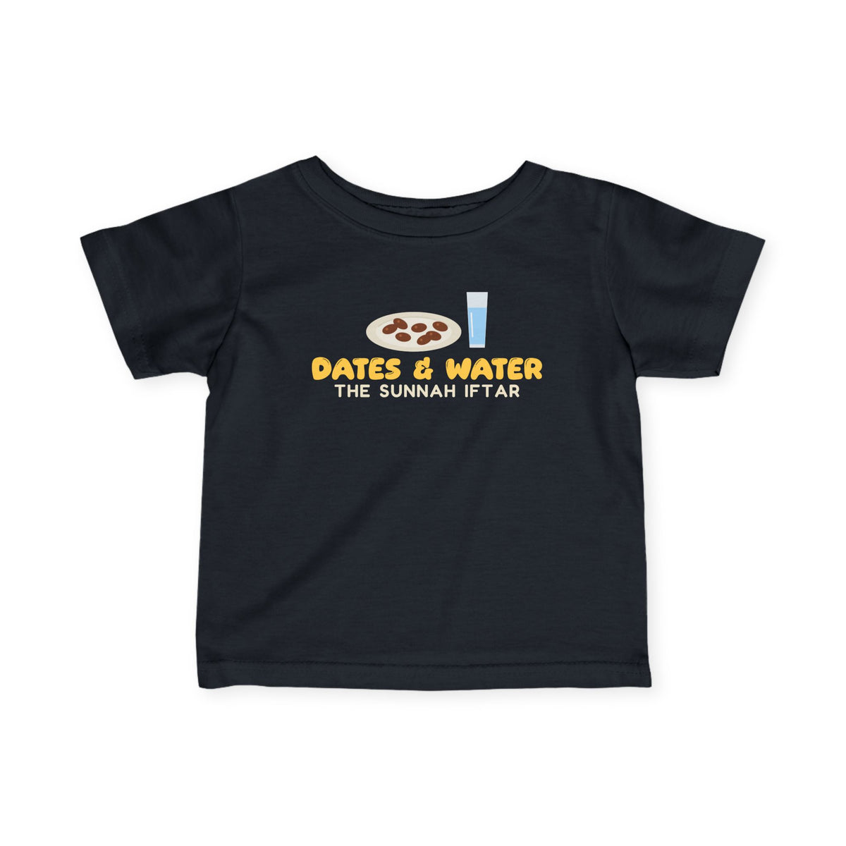 Dates and Water Sunnah Iftar Baby T-Shirt in Black – AdabStars
