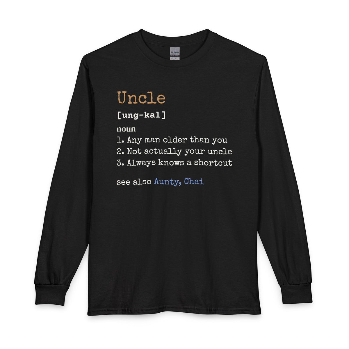 Uncle Definition Islamic Long Sleeve Shirt in Black – AdabStars