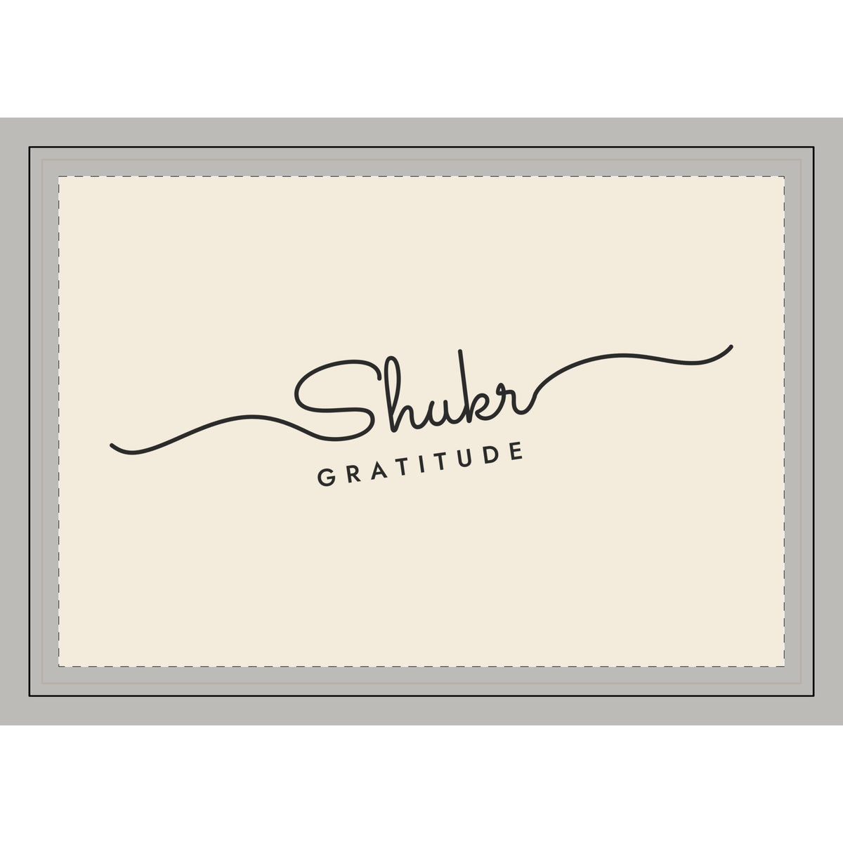 Shukr Fine Line Script Islamic Lumbar Pillow, printed on both sides – AdabStars
