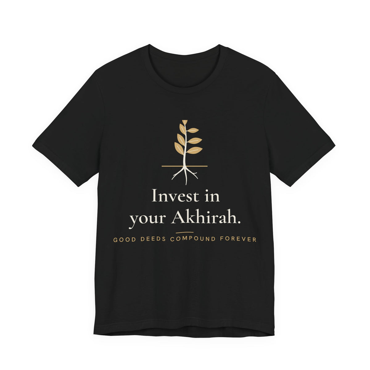 Invest in Your Akhirah Islamic Unisex T-Shirt in Black – AdabStars