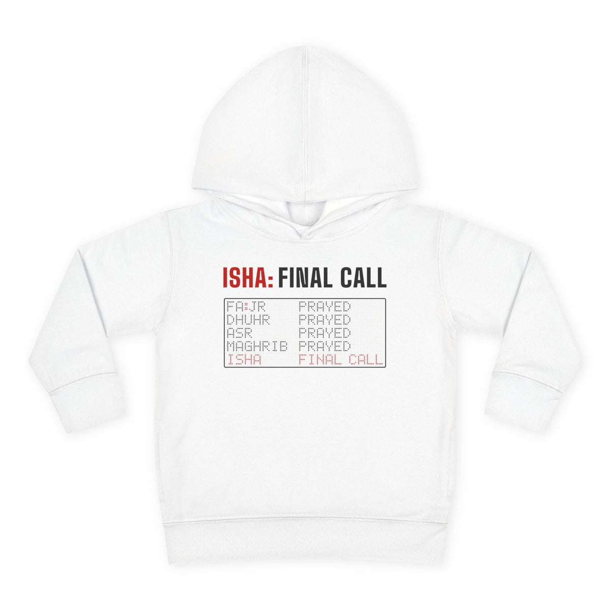 Isha: Final Call Islamic Toddler Hoodie in White – AdabStars