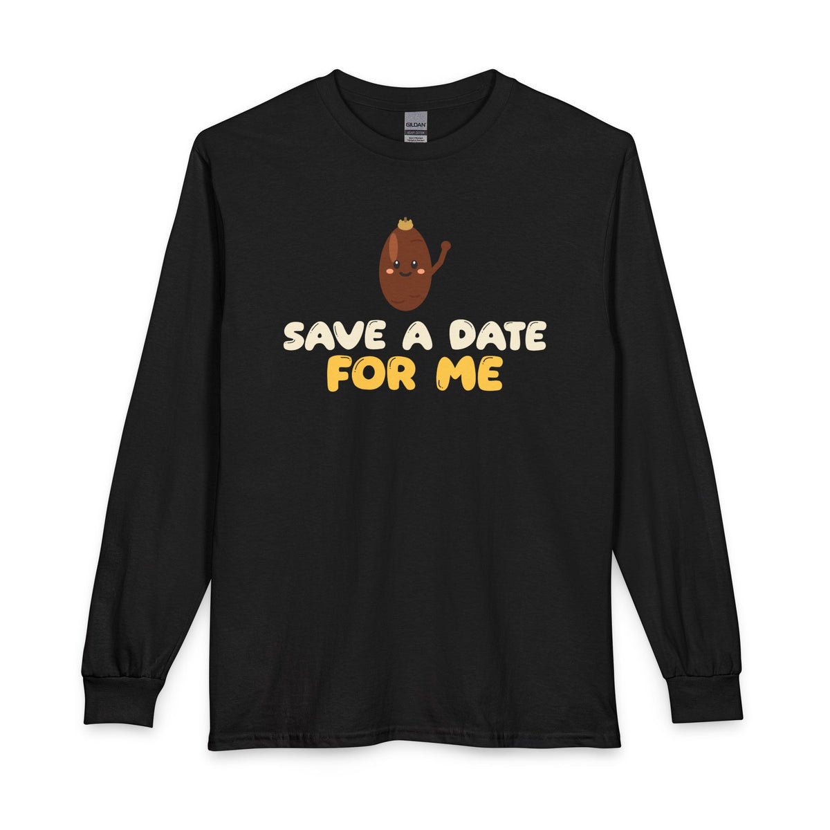 Save A Date For Me Ramadan Long Sleeve Shirt in Black – AdabStars