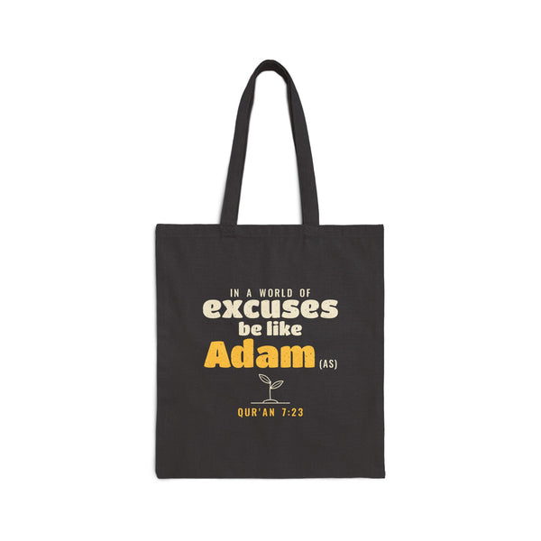 Be Like Adam (AS) Canvas Tote Bag in Black, double-sided print – AdabStars