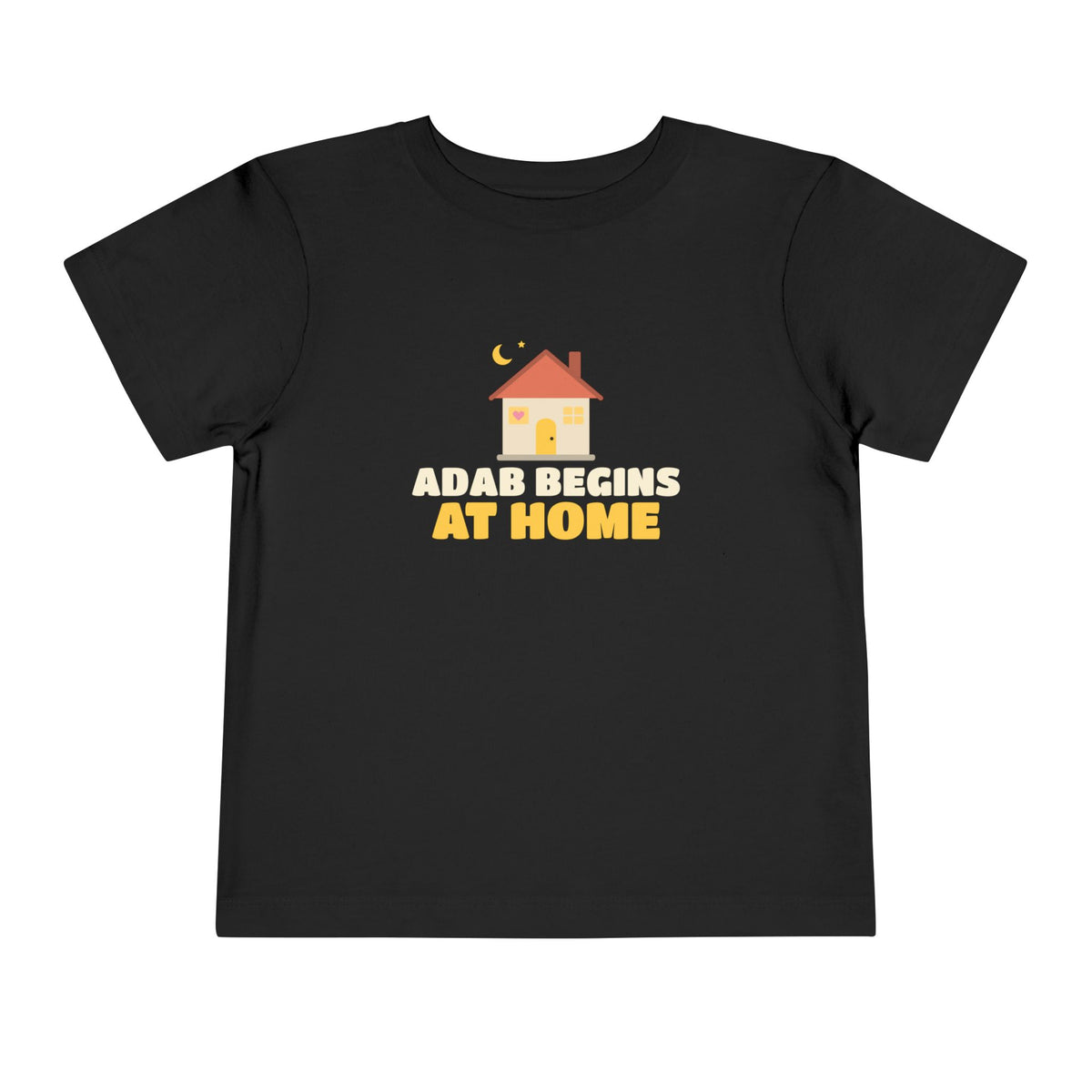 Adab Begins At Home Islamic Toddler T-Shirt in Black – AdabStars