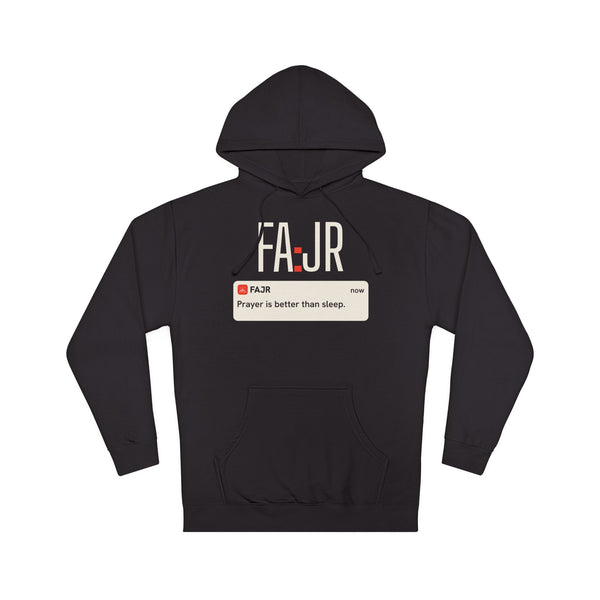 Prayer Is Better Than Sleep Islamic Hoodie in Black – AdabStars