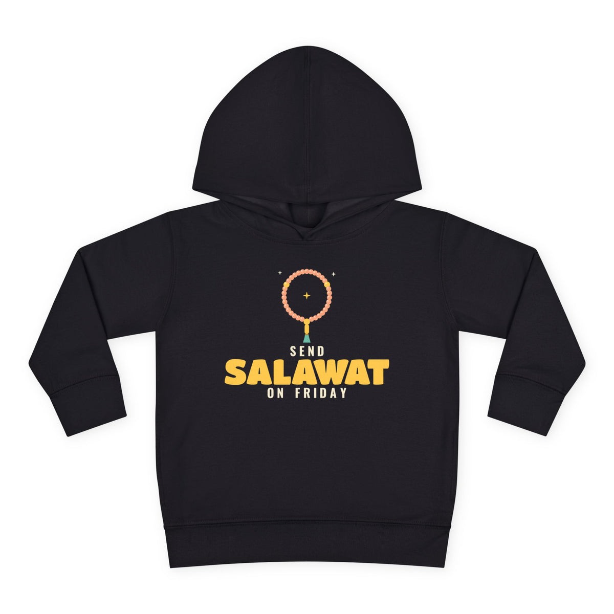 Send Salawat on Friday Islamic Toddler Hoodie in Black – AdabStars