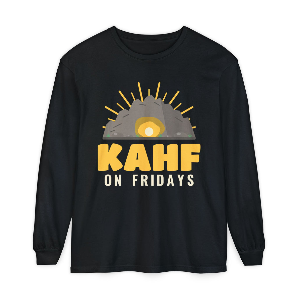 Kahf on Fridays Islamic Heavyweight Long Sleeve Shirt in Black – AdabStars