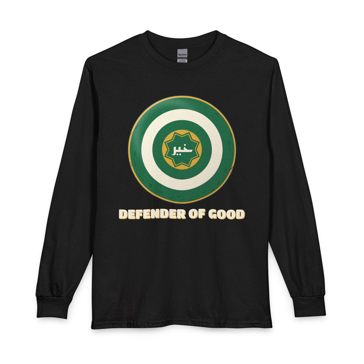 Defender of Good Shield Long Sleeve Shirt in Black – AdabStars