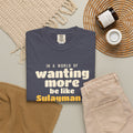 Be Like Sulayman (AS) Heavyweight Tee, Front Print | Prophet Sulayman (Solomon) Gratitude Story | AdabStars