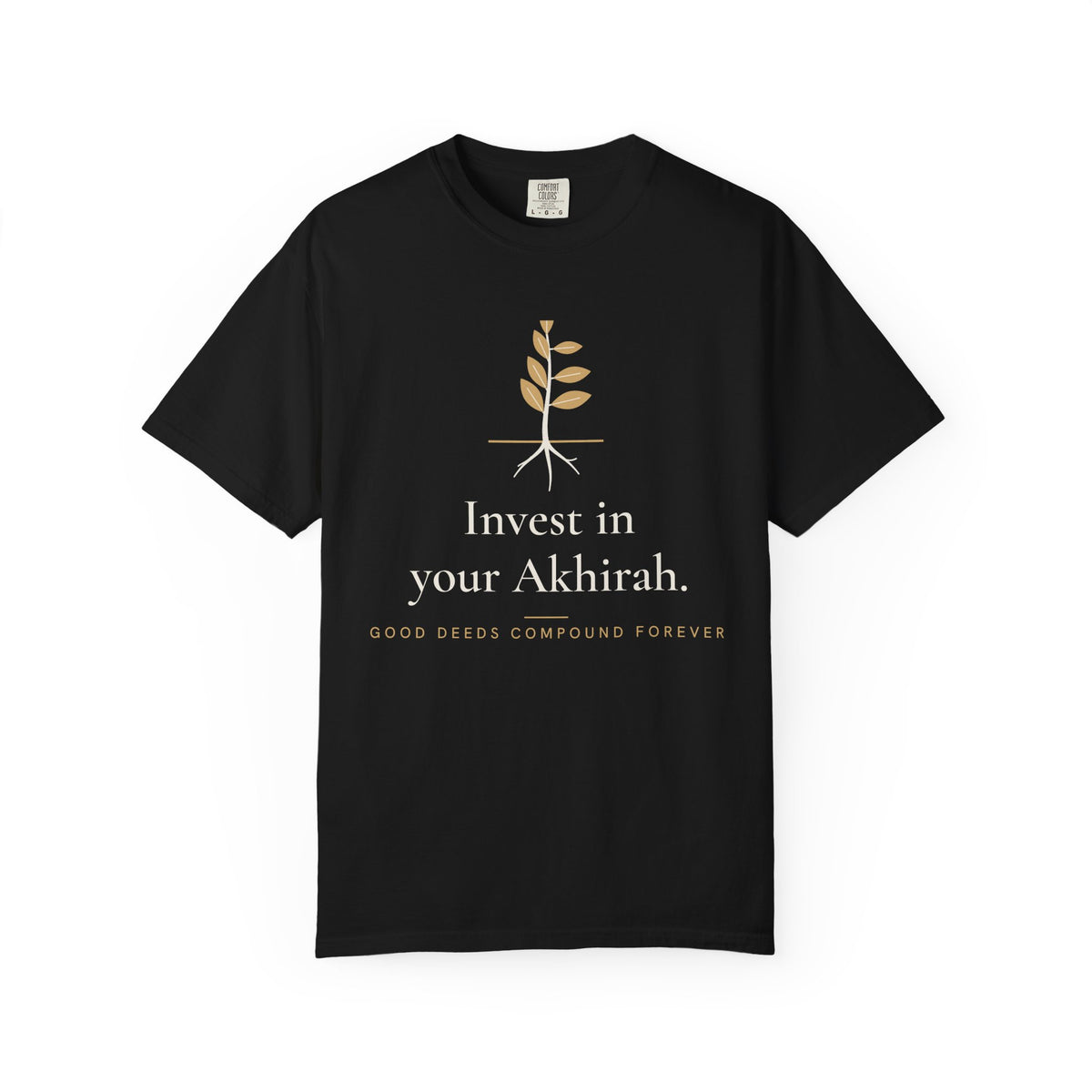 Invest in Your Akhirah Islamic Heavyweight T-Shirt in Black – AdabStars