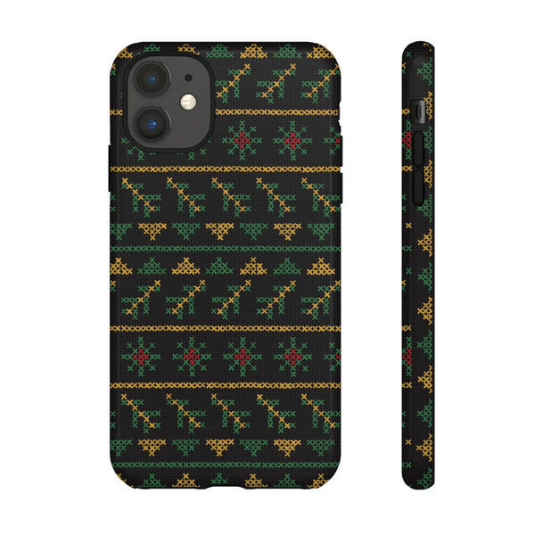 Tatreez Feather Bands Green Tough Case for iPhone – Taqwa Arts