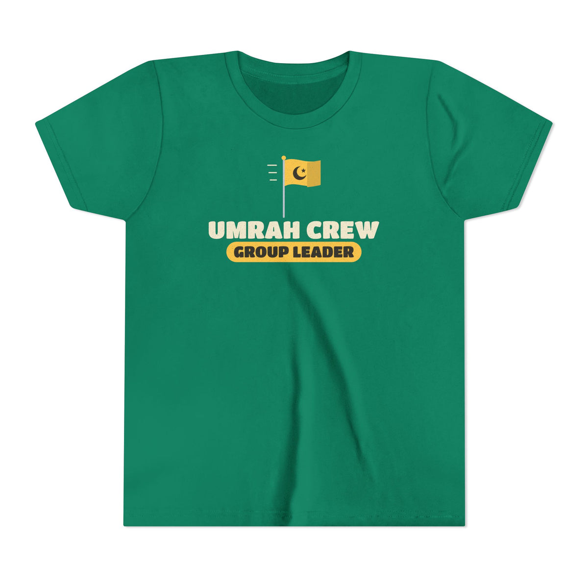 Umrah Crew Group Leader Islamic Kids T-Shirt in Kelly – AdabStars
