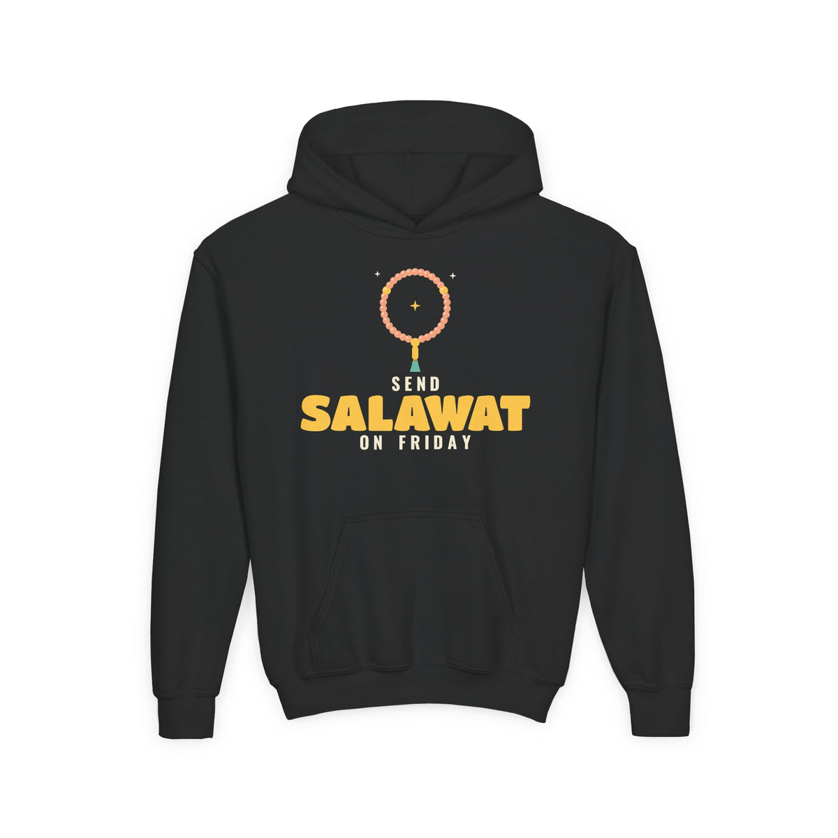 Send Salawat on Friday Islamic Kids Hoodie in Black – AdabStars