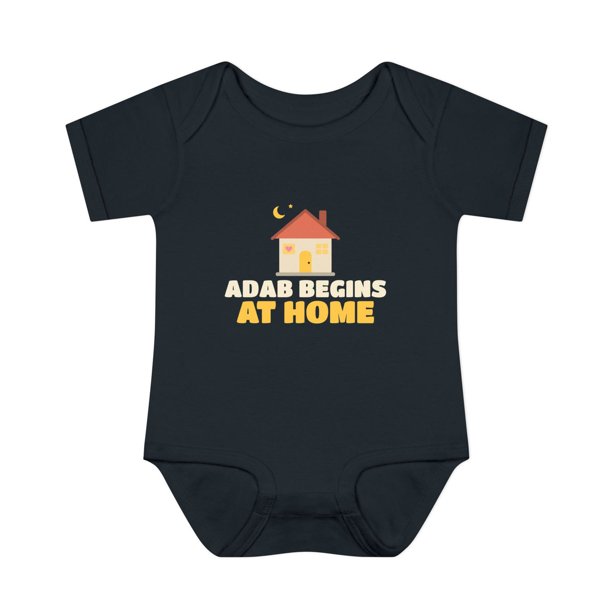 Adab Begins At Home Islamic Baby Bodysuit in Black – AdabStars